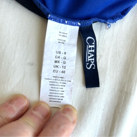 Chaps Royal Blue Tankini Swim Top - Picture 7 of 8